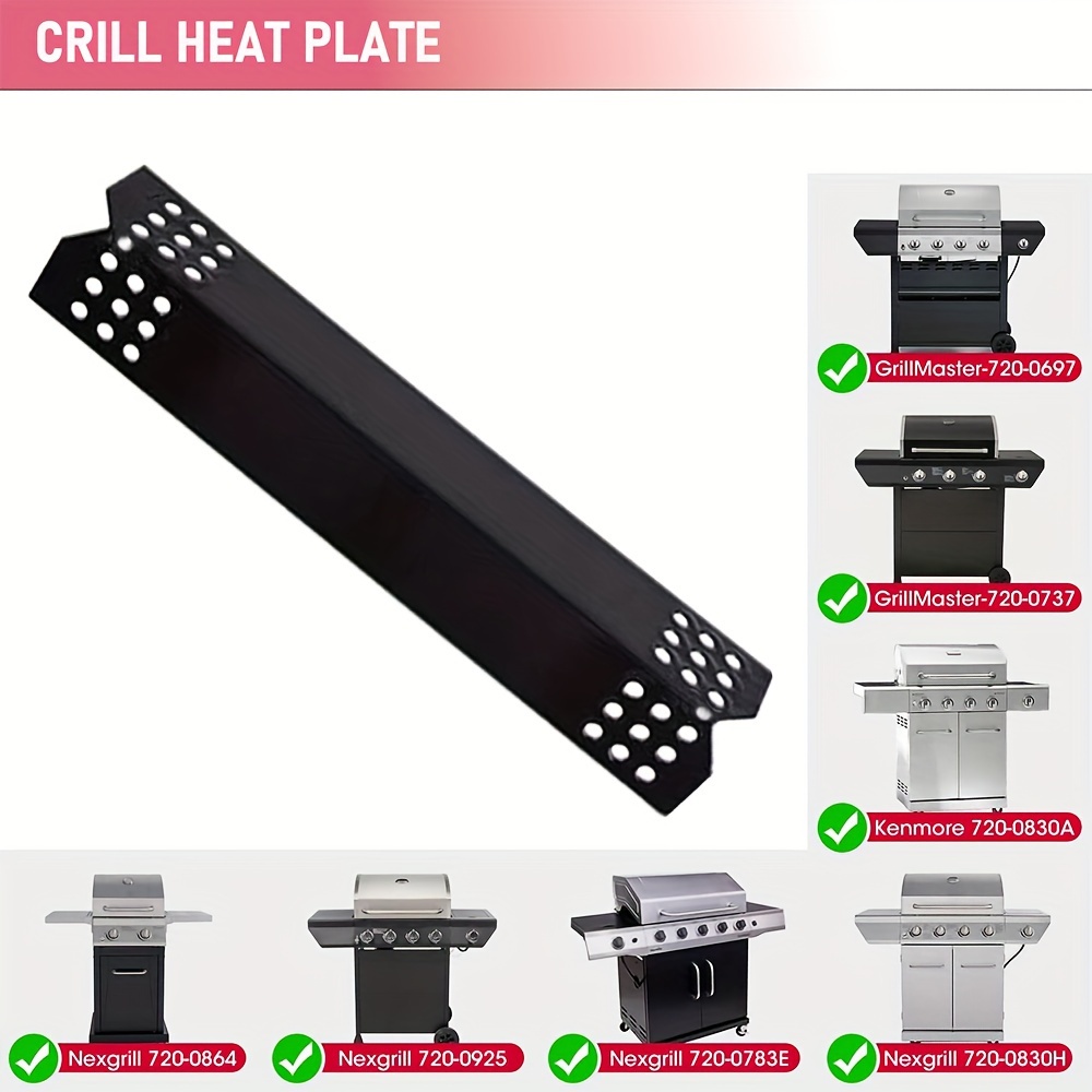 

Grill Heat Plate Replacement: 1.47" X 3.75" X 14.56" X 3.33" - Suitable For Original Parts - Enamel Coated For Durability(1pc)