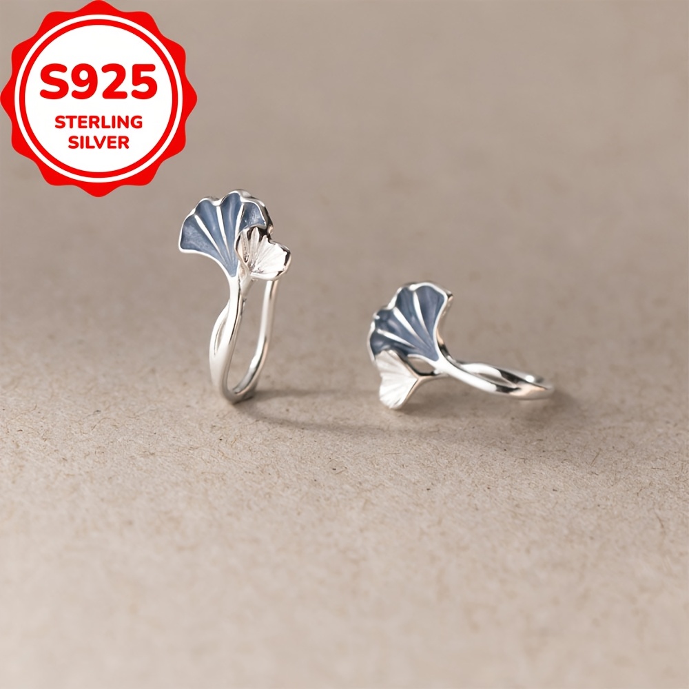 

1pc Elegant Heart-shaped 925 Sterling Silver Stud Earrings With Blue Synthetic Zirconia - Hypoallergenic, Or , Ideal Gift For Thanksgiving, Making Jewelry Gifts, Accessories