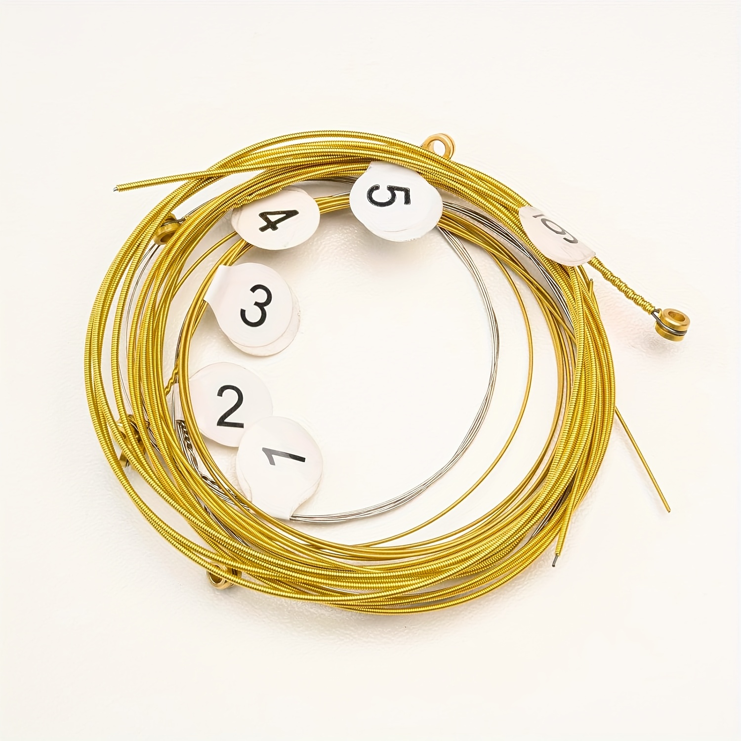 TEMU Complete Set Of Acoustic Guitar Strings, Gauge 10-48, Bronze Wound Strings