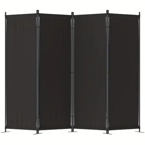4 panel modern black privacy screen 88 portable folding room divider durable plastic polyester metal no power needed for home office bedroom dorm decor home divider modern room divider durable plastic construction room dividers and folding privacy screens