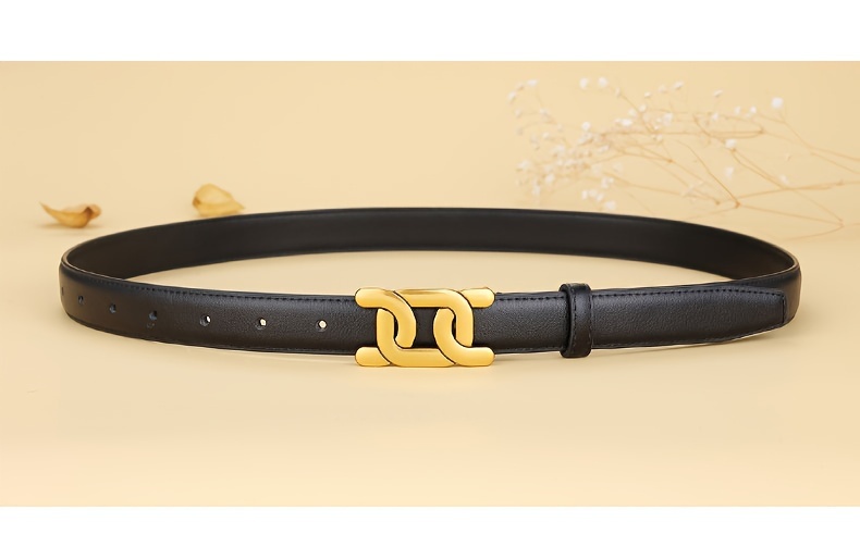 【送料&関税込】Golden  Belt Trinidad Thin Washed Leath Black Trinidad belt in washed leather with gold studs