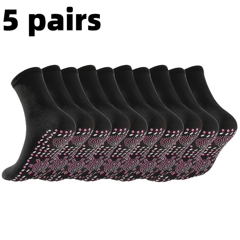 Image of 3/5pairs Socks - Comfortable, Breathable & Warm For Outdoor Activities, Perfect For Christmas & Thanksgiving Gifts, Black