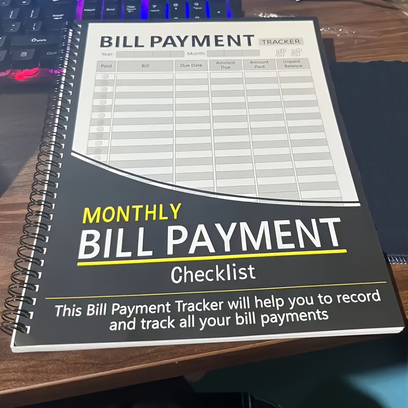 essential bill organizer notebook     management budgeting ledger with checklist for accurate bill tracking and payment recording spiral bound easy  