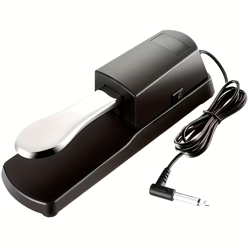 TEMU Advanced Digital Piano Pedal, Universal Damper Pedal With Metal Switch, Ideal For Electronic Piano, Keyboard, And - Black Abs Material, Sound