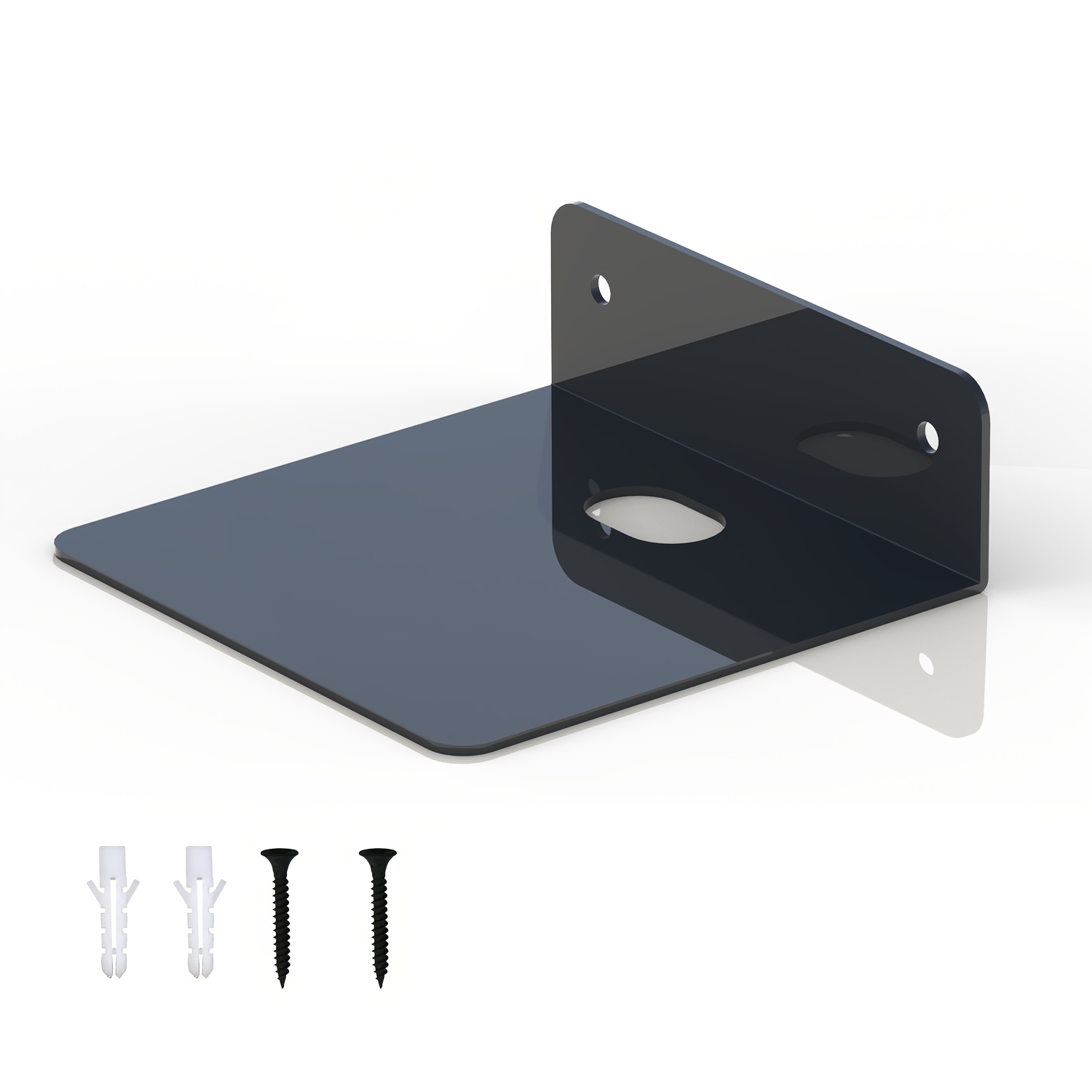 TEMU Étagères Flottantes pour Mur, Étagère Murale Acrylique de 5 pouces avec 4 Vis, Parfait pour Echo, Caméra, Mini Décoration et Figurines
