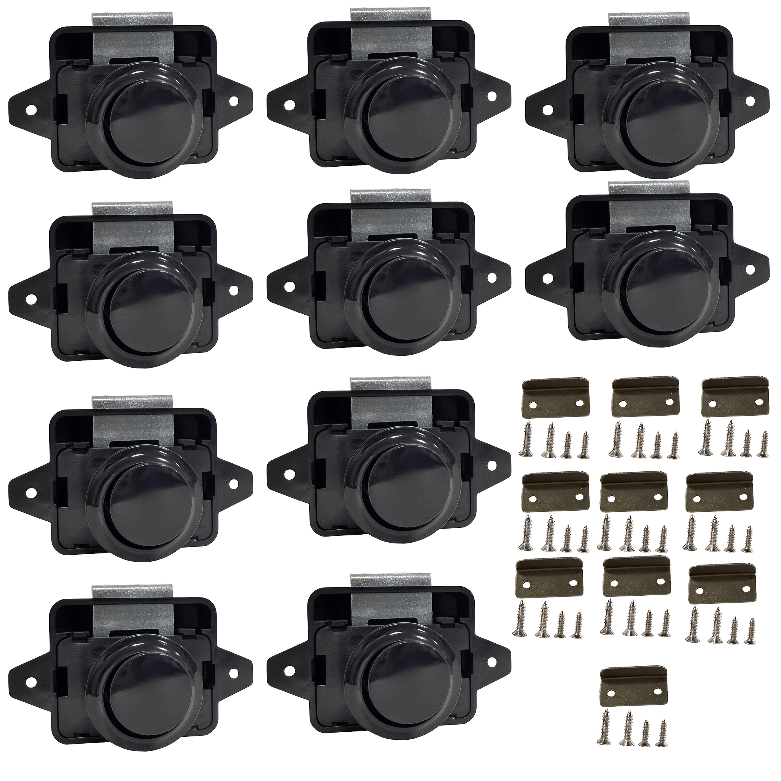 TEMU 10pcs Set Rv Accessories: Keyless Button Lock, Rv Handle, Rv Drawer Lock, Boat And Rv Lock