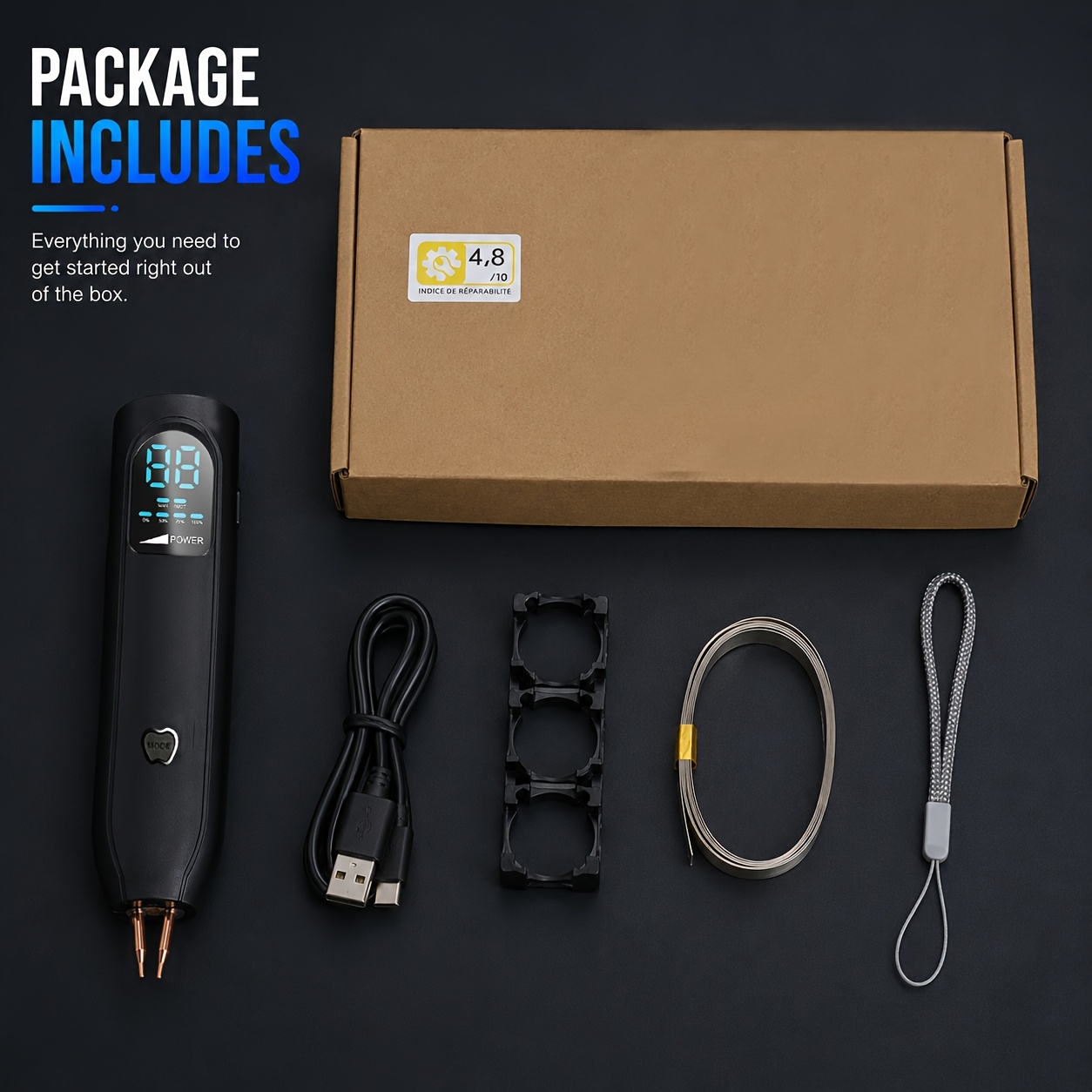 TEMU Battery Spot Welder: Battery Welder With , 11 Gears, Tips, Portable Spot Welder For Lithium Battery (, Repairs, Outdoor Use) Portable, Handheld,