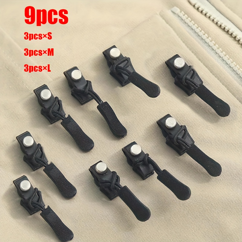 

9pcs Kit Plastic Pulls, Detachable Fix Tool Set For Clothing, Luggage, Backpacks - , Includes S, M, L