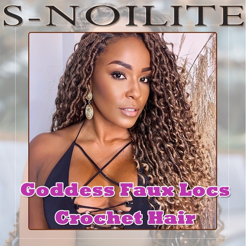 3packs goddess box braids crochet hair 20 inch 16 inch solid ombre boho crochet twist braids   locs with curly ends dreadlocks 24 strands   for   bohomian box braids crochet   locks hair extensions soft re looped details 4