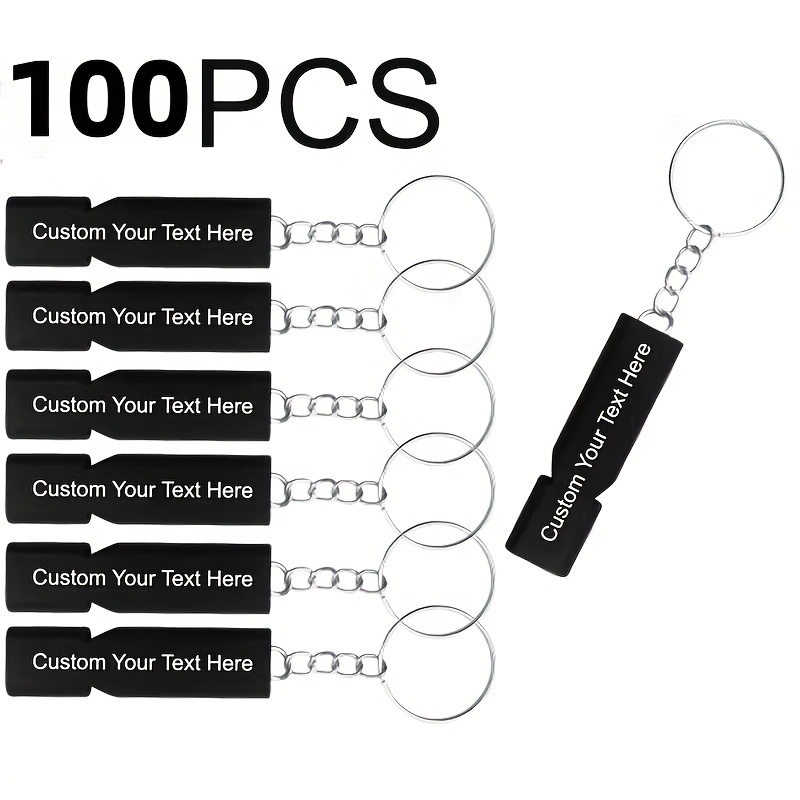 100pcs Custom High-Quality Colored Dual-Frequency Aluminum Alloy Whistles