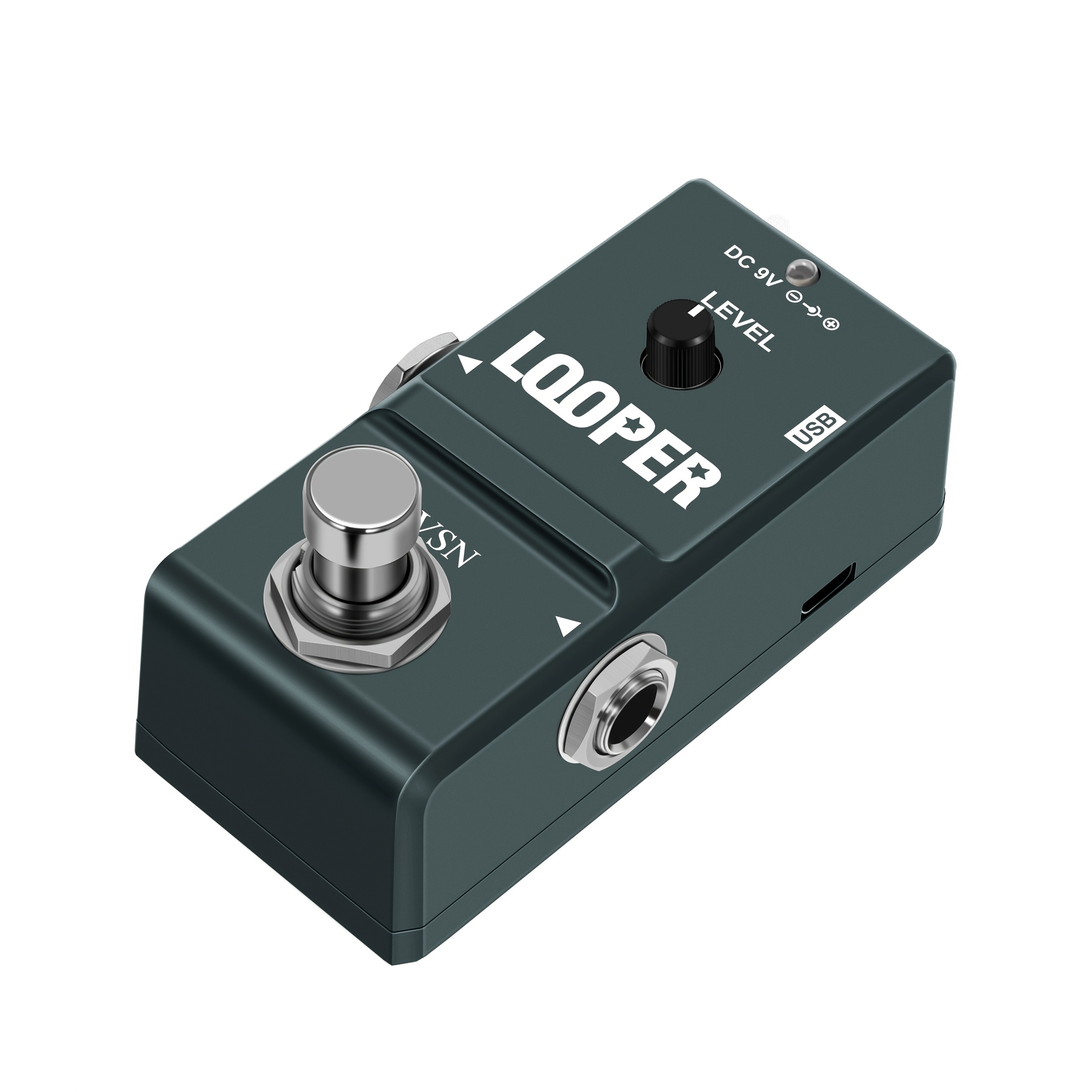 Digital Guitar Pedal, 10 Recording Unlimited Overdubs Mini True Bypass Loop Effect Pedal For Guitar & , Power Adapter