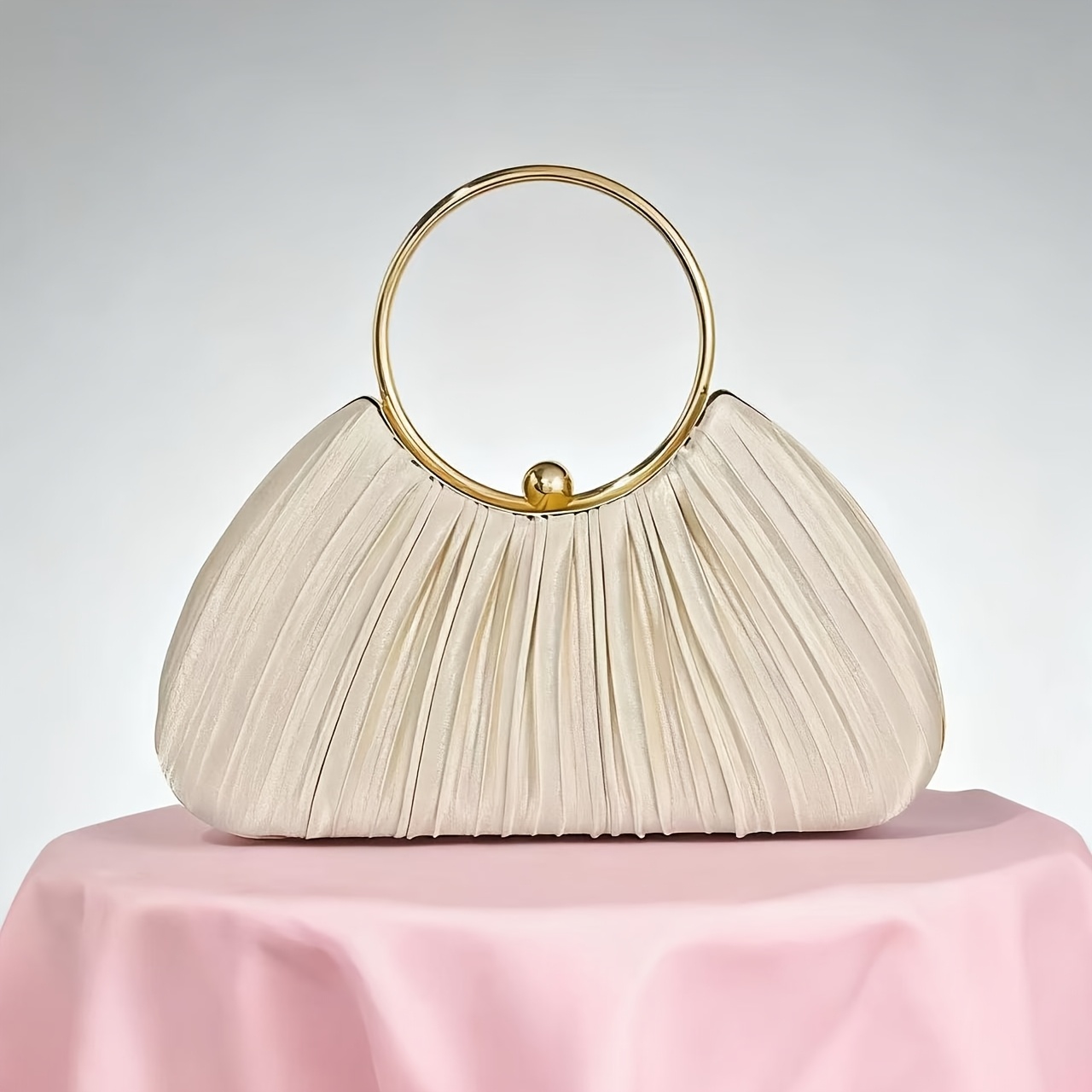 TEMU 2025 Nouveau Sac à Main Soirée à Anneau Rond - Sac Élégant et Haut de Gamme - Adapté à Diverses Occasions - , Fêtes, Haut de Gamme, etc