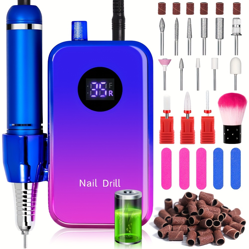 

35000rpm Portable Professional Electric Nail Drill Machine Display Nails Sander For Acrylic Gel Polish Rechargeable Nail Tool