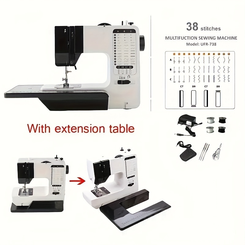 

Compact Electric Sewing Machine - 38 Patterns, - - Ideal For Home Use, Clothing Repair, Pillow Making & Doll Sewing - Crafting & Needs