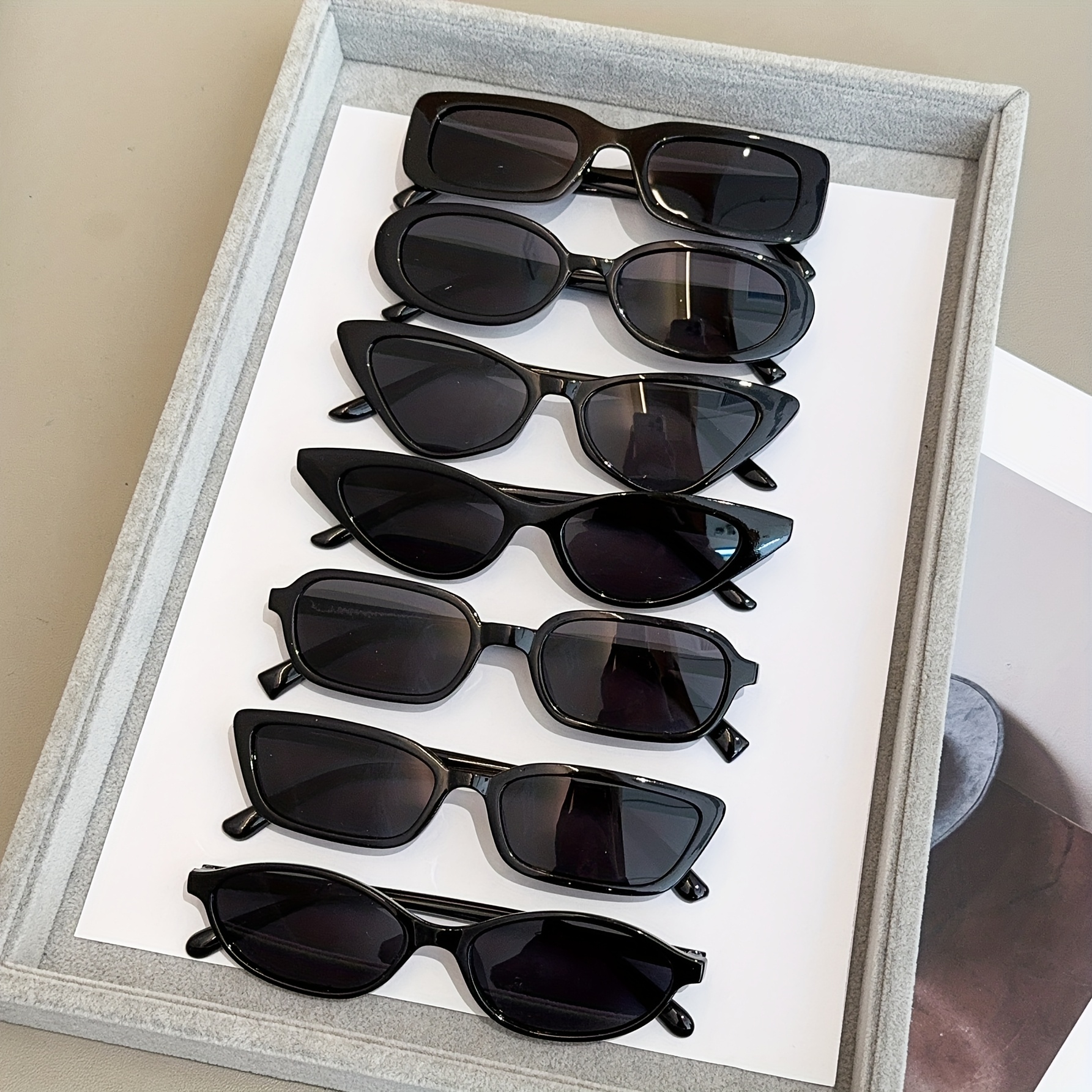 7pcs fashion mixed frame fashion glasses set classic - Temu Oman display picture 1