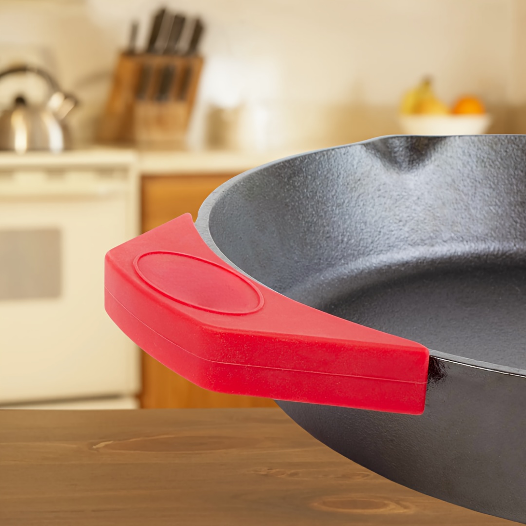 silicone pot handle covers anti     dishwasher safe fits most cast iron pans details 2