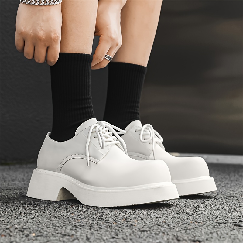 big headed mens shoes round headed niche high end korean - Temu display picture 2