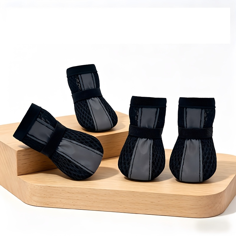 TEMU Ensemble de 4 paires de chaussures en pour animaux de compagnie, couvre-pieds d'extérieur toutes saisons, chaussures pour chiens
