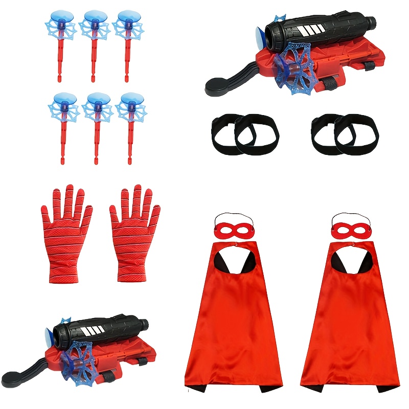 

Set Of 2 Spider Gloves Man Toy, Spider Kids Plastic Role-play Launcher Glove Cool Movie Launcher With Wrist Toy Set Funny Decorate Children Educational Toys