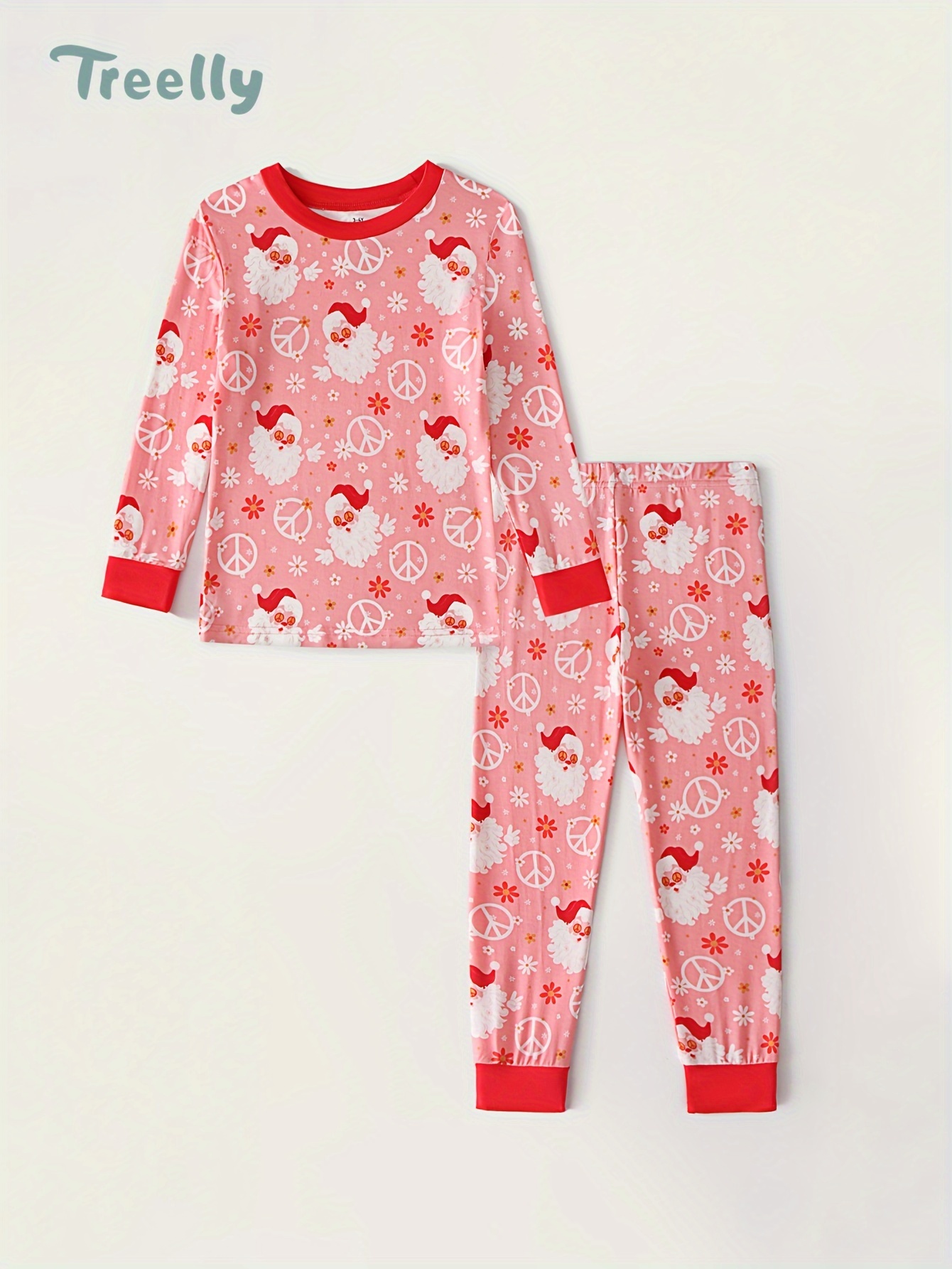Girl's Print Bamboo Short Sleeve Kimono Pajama Set - Baby Rose Tie Dye main image 0