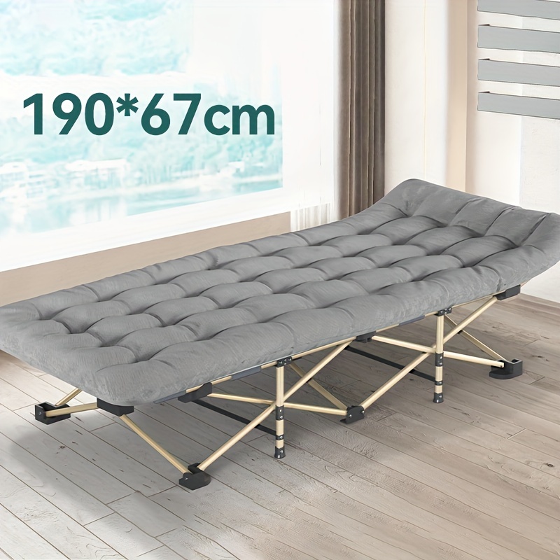 

-large 75" Portable Folding Bed -in Mattress - For & Use