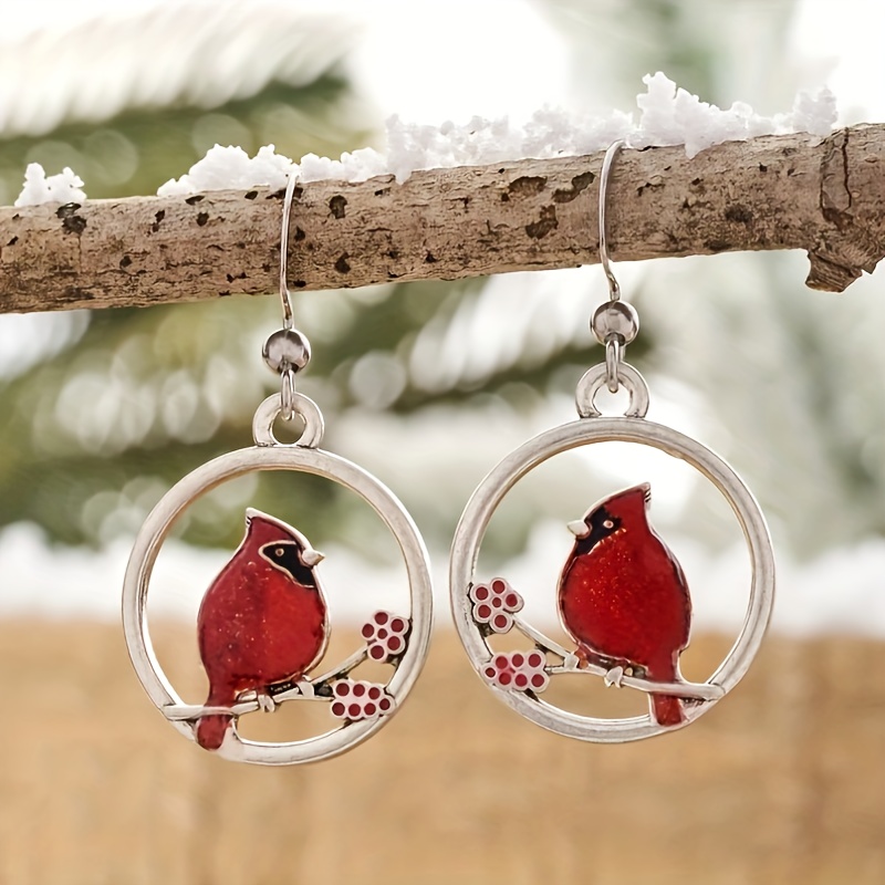 Cardinal clearance bird earrings