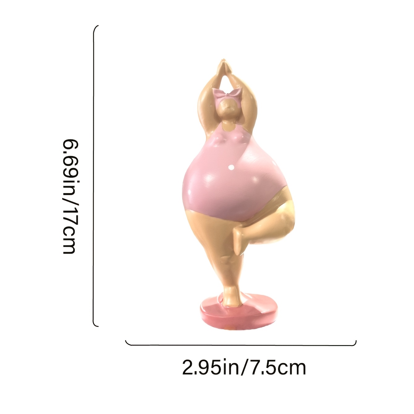 TEMU 1pc Handmade Resin Sculpture - Plus Size Women's Figurine, Handmade Art Statue For / Modern Decor, Elegant Resin Artwork Suitable For Christmas,