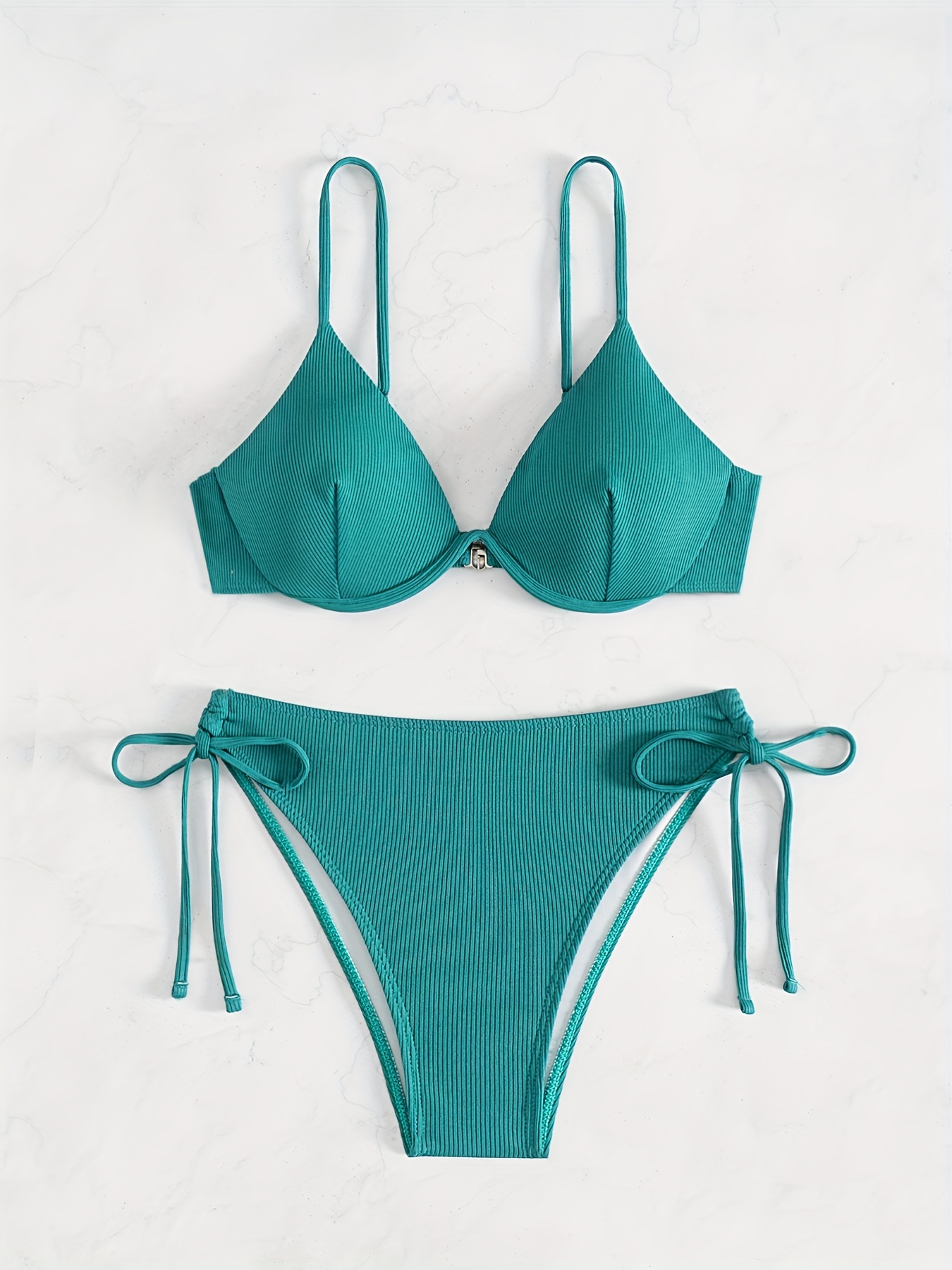 2024 New Arrival - Vibrant Yellow Strapless Bikini Set with Steel Support & Tie-Up Design for Women, High Stretch Polyester Blend, Perfect for Swimming & Beach, Beach Attire|Vibrant Swimsuit|Stretchy Fabric