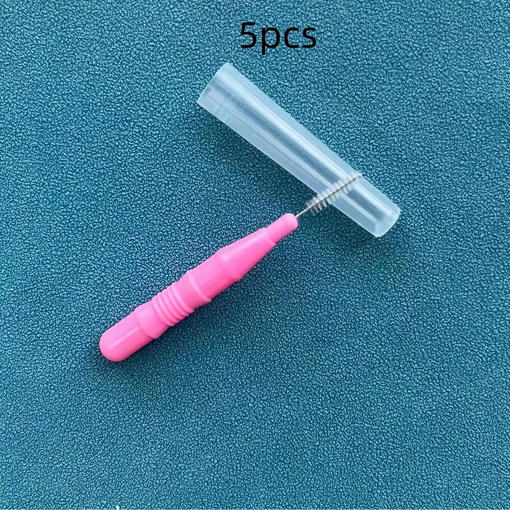 5/20pcs Micro Eyebrow Brush with Cap for Brow Lamination