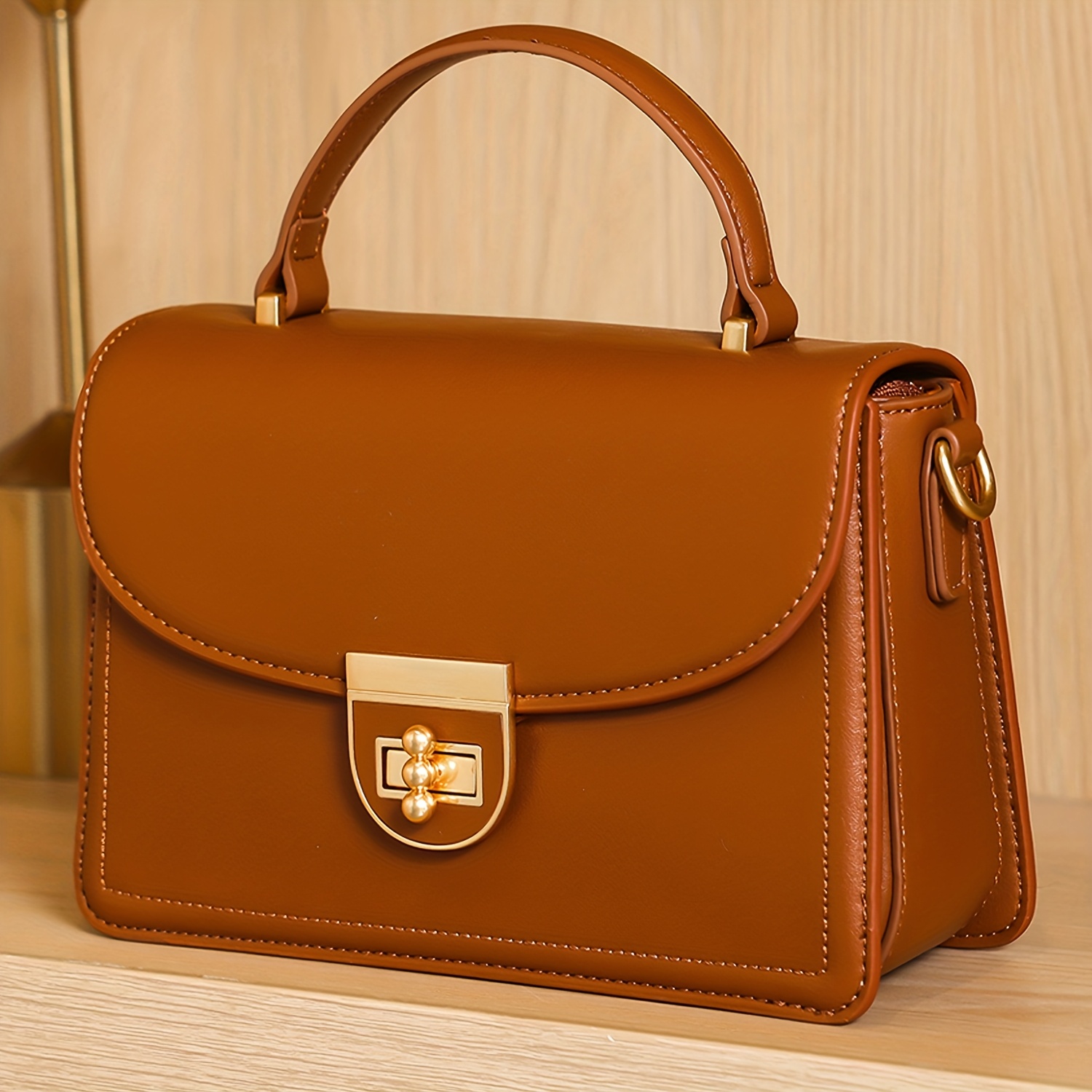 Womens Handbag Textured Top Handle Satchel