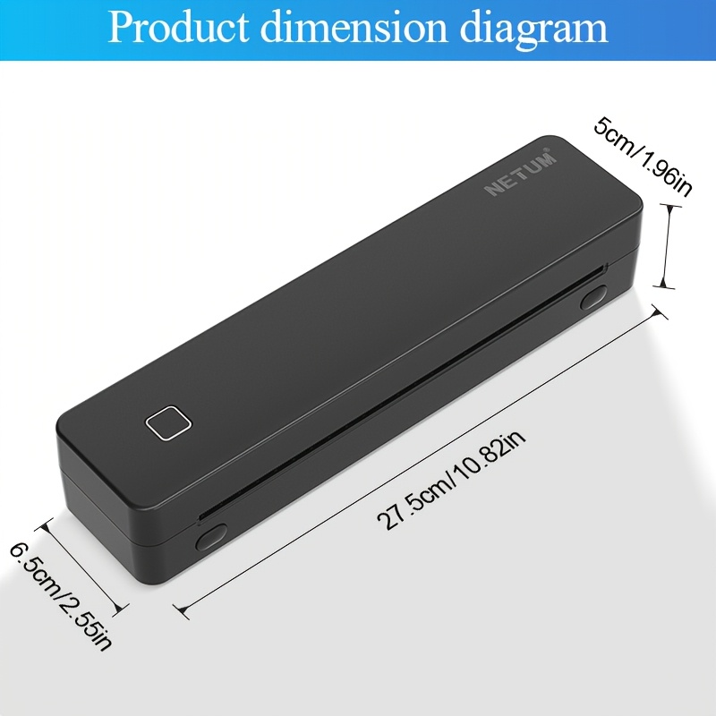   portable thermal printer compatible for smartphones tablets thermal paper printer suitable for computers phone tablet printing instant document printing tattoo machines low voltage operation no   limit