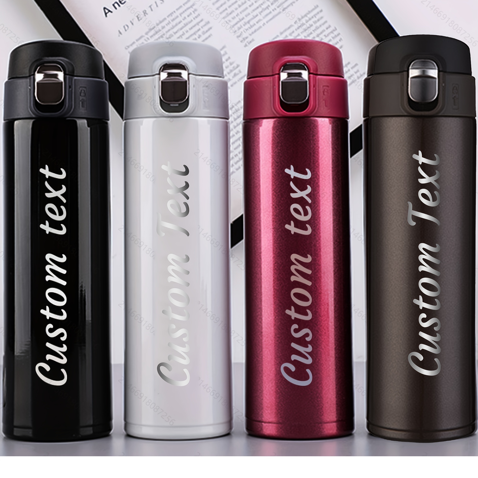 

Personalized Name Laser Engraved Insulated Water Bottle 31-500ml/17oz, Customized 500ml/17oz Stainless Steel Sports Bottle Gift Insulated Travel Mug - Design Bottle