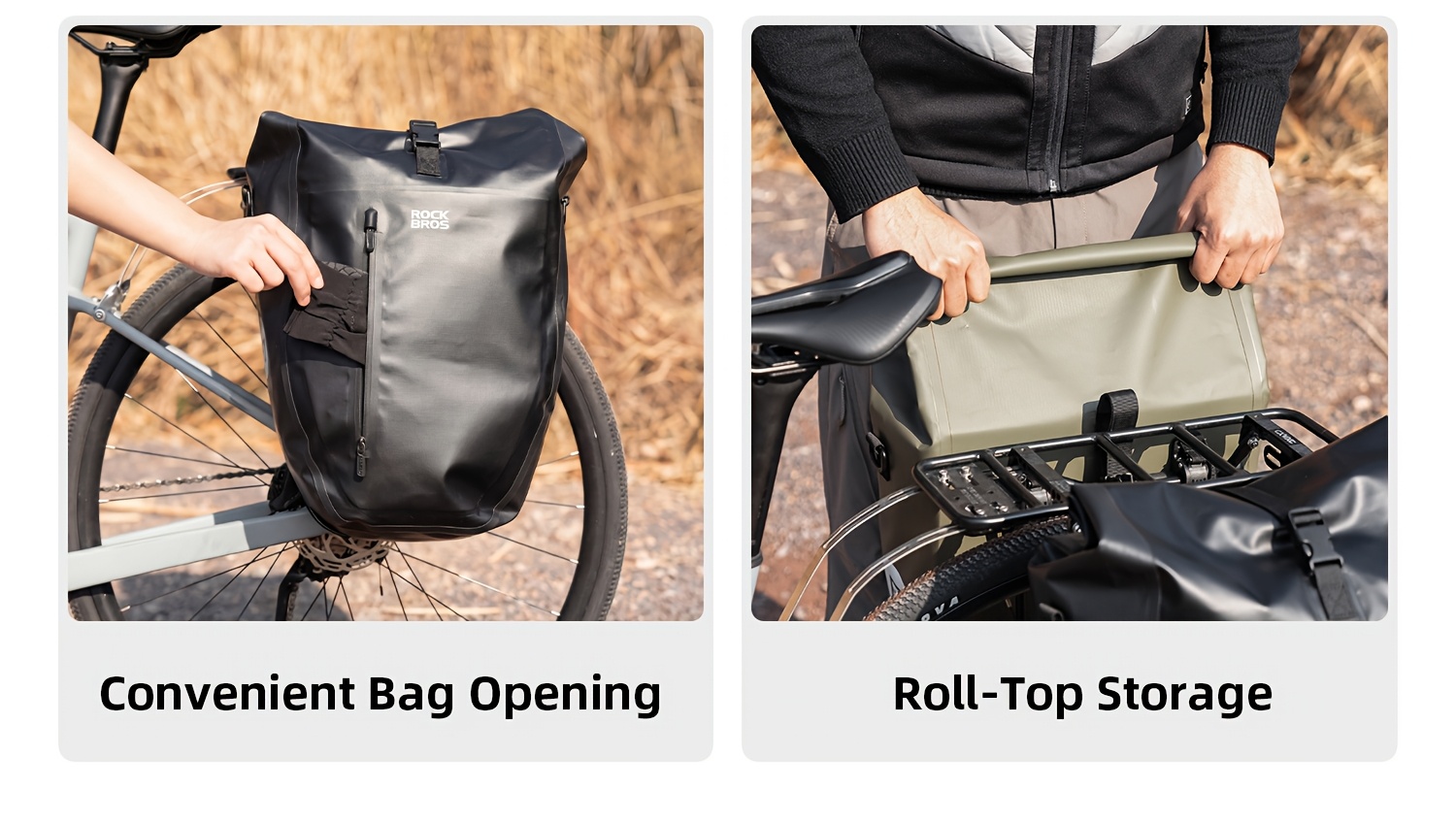 Waterproof Bike Pannier Bag 20L Big Capacity Bicycle Rear Rack Bag Shoulder Bag Handbag Travel Cycling Accessories