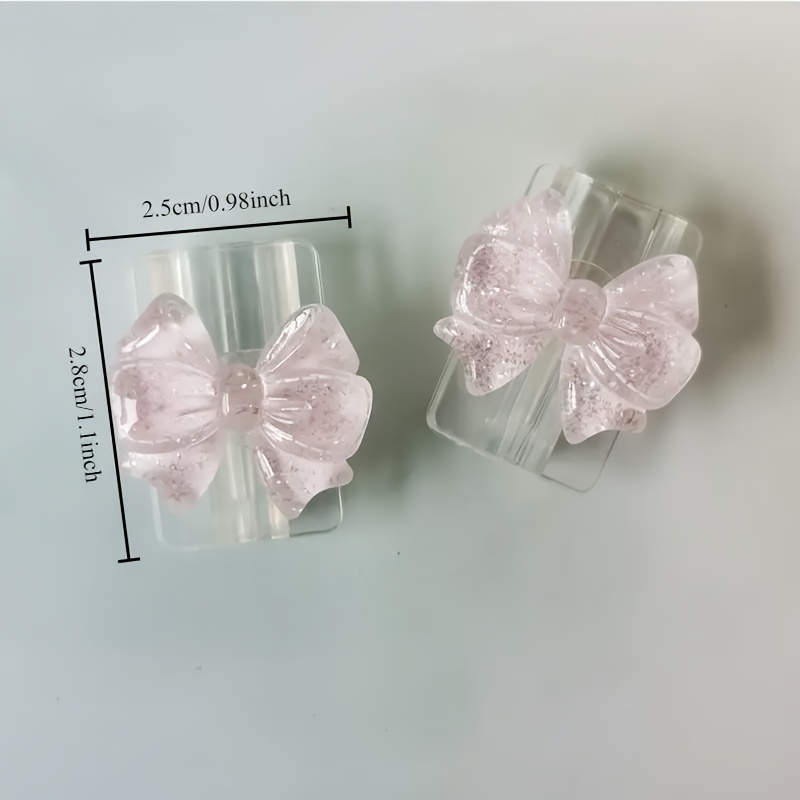 2 Pink Bow Universal iPhone/Type-C Cable Protectors