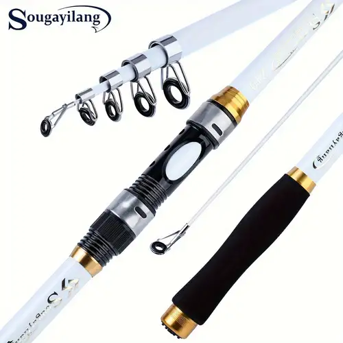 telescopic spincast fishing rod - medium- lightweight graphite, 17-5'6" extendable design with eva handle & twist-lock reel seat for panfish, trout - 8-12 , 1/4-3/8oz lures, versatile | sleek | durable shock telescopic spincast fishing rod - medium- lightweight graphite, 17-5'6" extendable design with eva handle & twist-lock reel seat for panfish, trout - 8-12 , 1/4-3/8oz lures, versatile | sleek | durable shock
