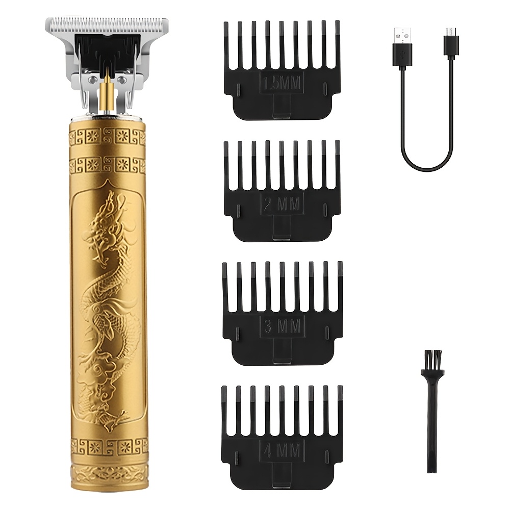 TEMU Hiena 1/2pcs Electric Hair Clipper Features A Design, Equipped With Steel And A Silent Motor, Supporting Push-light, Oil Head, And Gradient