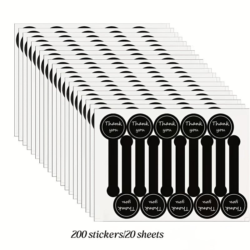 TEMU 200pcs Long Strip Stickers For Baking Packaging Boxes, Self-adhesive Label Stickers, Sealing Stickers For Dessert And Cake Packaging Boxes, Gift