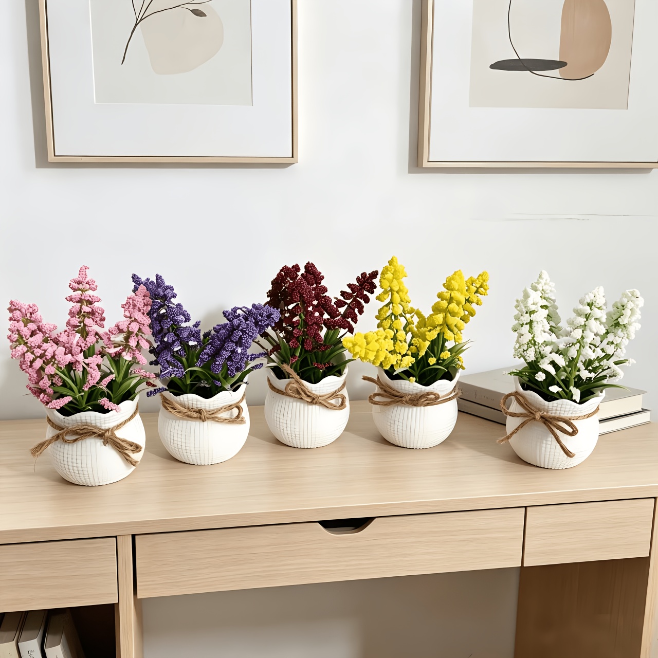 5pcs Mini Artificial Flower Ornaments, Small And Easy To , Suitable For Home Interior, Hotel, Office, Bar Counter, Photography And Other Decorations
