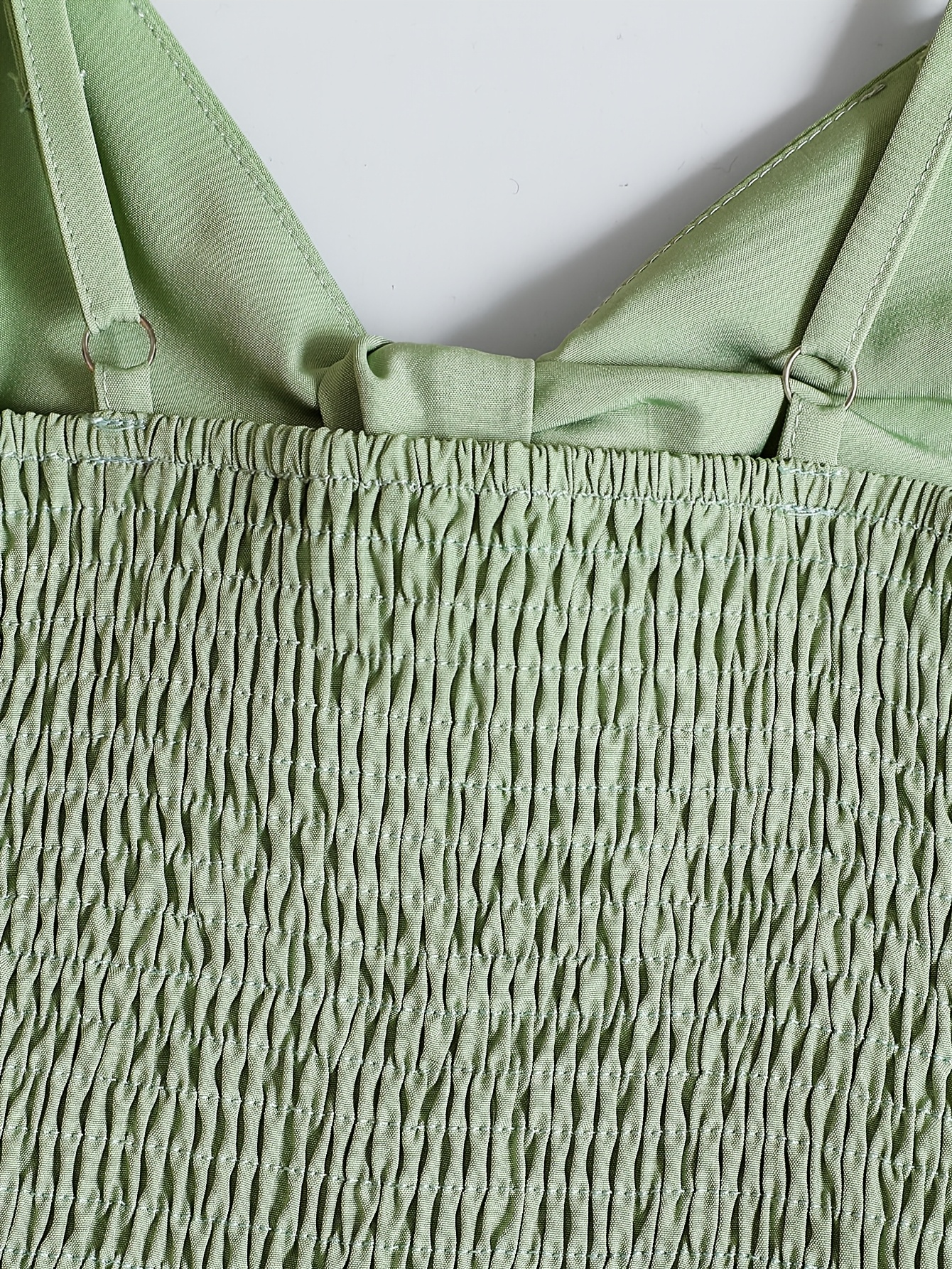 womens solid green spaghetti strap midi dress elegant fit - Temu New Zealand