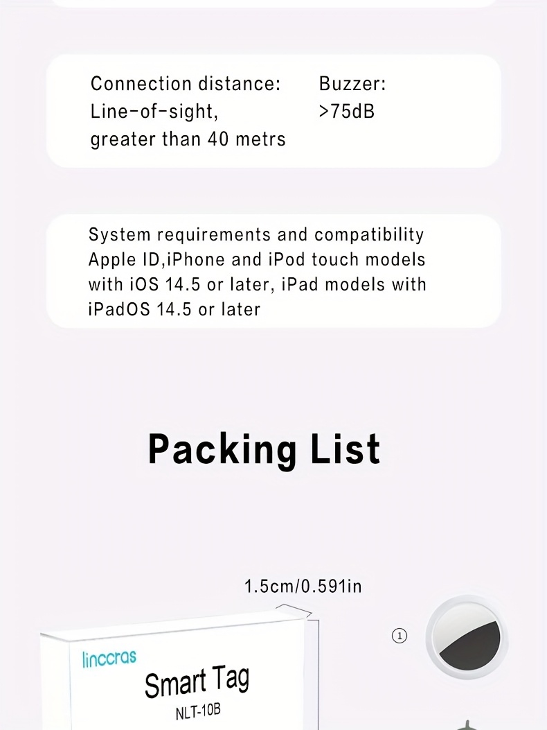 Smart Tag NTL-10B Langzeitbereitschafts-Diebstahlschutz-Tracker für Senioren, Kinder Haustiere