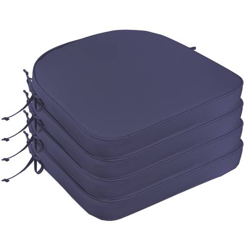 outdoor chair pads 19 x 19 inch fade resistant water repellent u shaped patio seat cushions with zippered covers removable foam inserts
