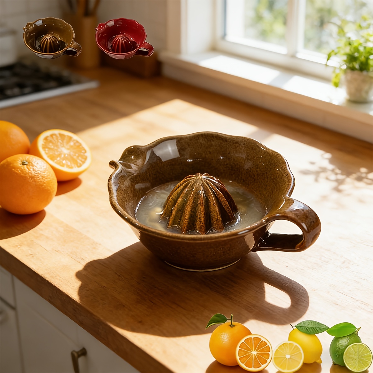 1pc ceramic lemon juicer retro japanese kiln glazed ceramic - Temu