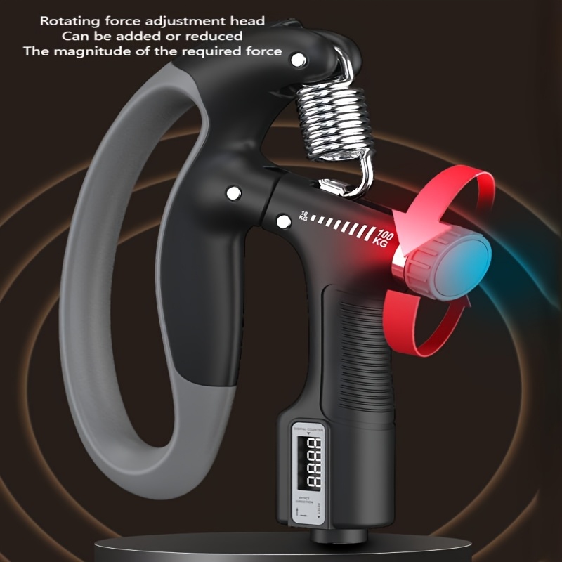 a set of 5 mechanical counting grip strengtheners ranging from 10 100kg designed for professional hand strengthening training with adjustable   this finger trainer enhances muscle coordination and increases hand strength its portable and   making it an ideal gift for   during christmas new year spring festival and labor day it operates without batteries and is suitable for all ages as home exercise Product details 4