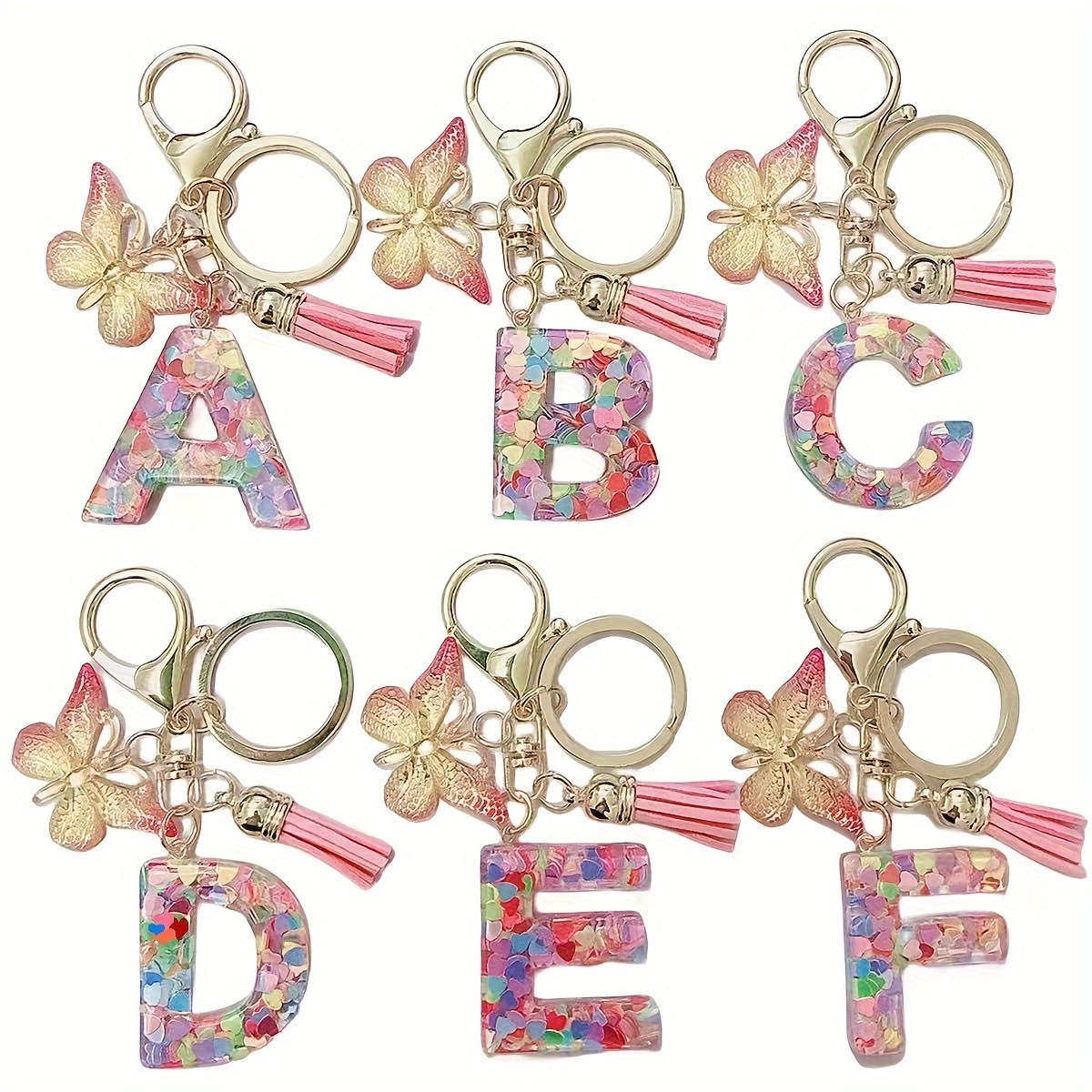 

1pc 26 English Keychain Pendant Tassel Shaped Keychain - Pendant, Tassel, Alloy And Car Keychain, Suitable 's Use - Accessories For Handbags, Backpacks And