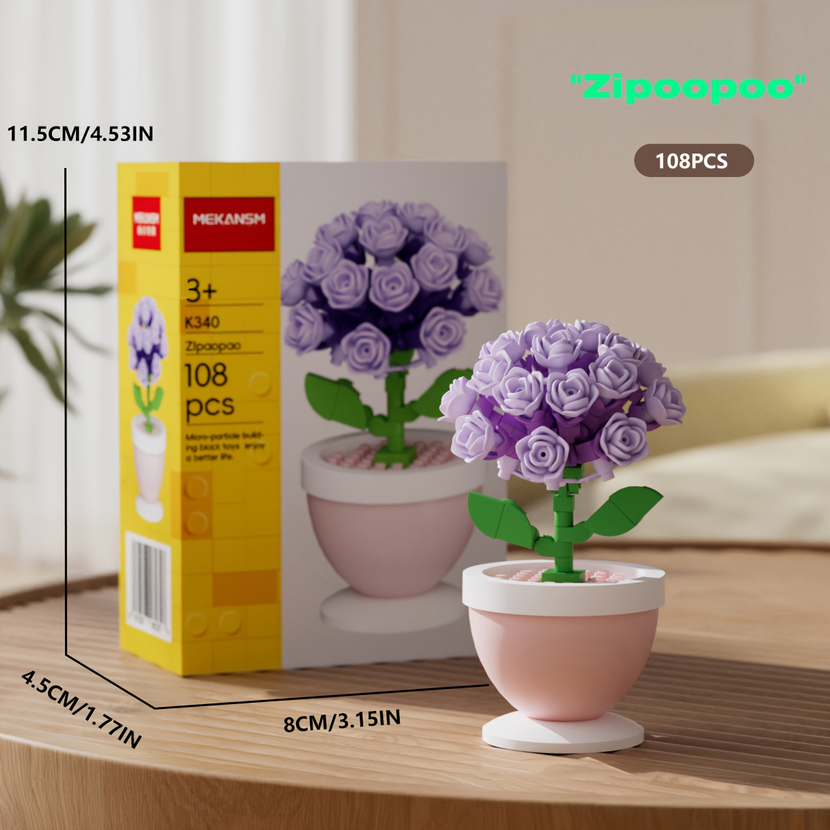Flower Bonsai Building Blocks Set Home Decor Desk