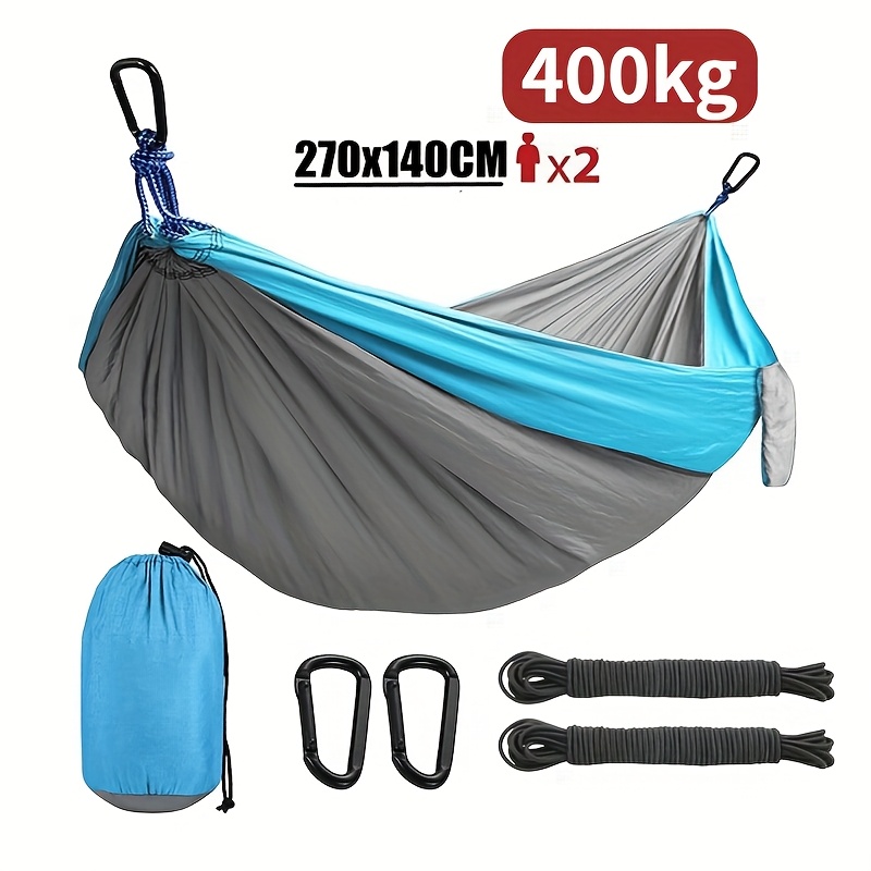 TEMU Hammock Hiking Camping Outdoor Hammock Double Portable Hammock Adult Equipment Cradle With Storage Bag