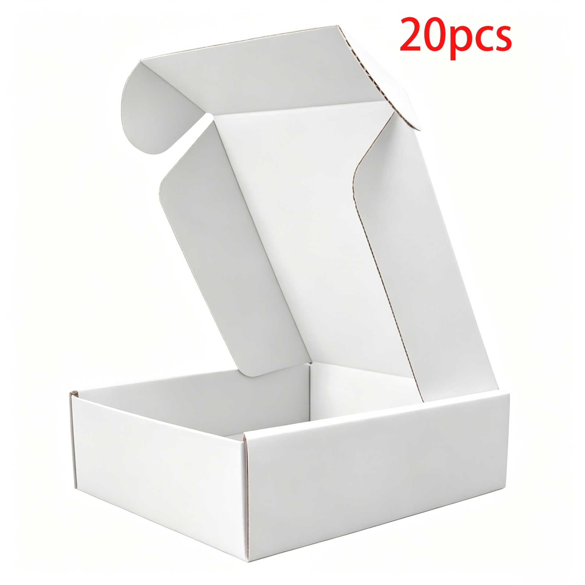 TEMU 20 piezas de cajas de cartón pequeñas blancas, cajas de envío, cajas de embalaje de cartón extrarresistente para ropa, joyería y artículos