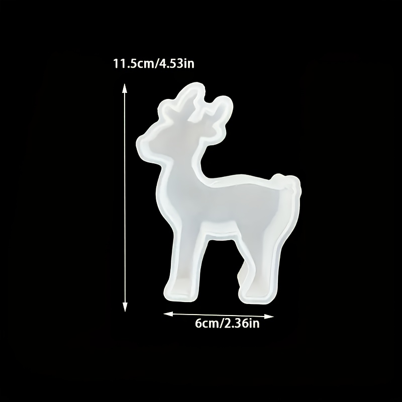 E-shop Elch-Ornament-Form, 2 Stile, Elch-Form Weihnachtsserie Tischdekoration, Zement-Gips-Harz-Gießform, Wohnaccessoire Geschenk