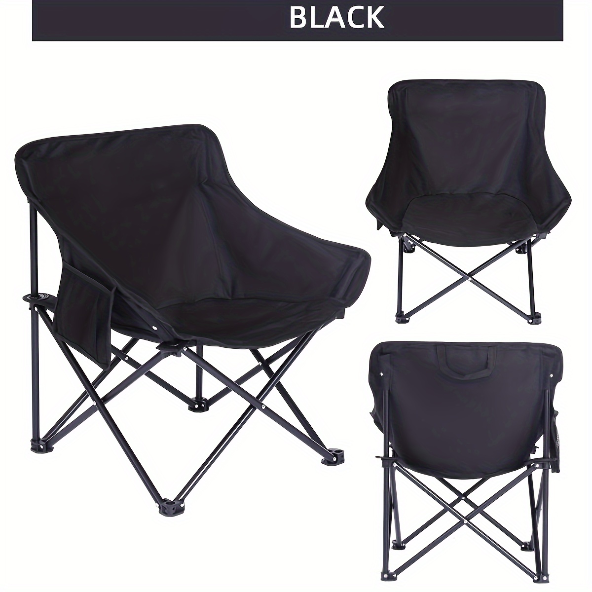 1pc Portable Folding Moon Chair For Outdoor Camping Picnic Beach - Sports &  Outdoors - Temu