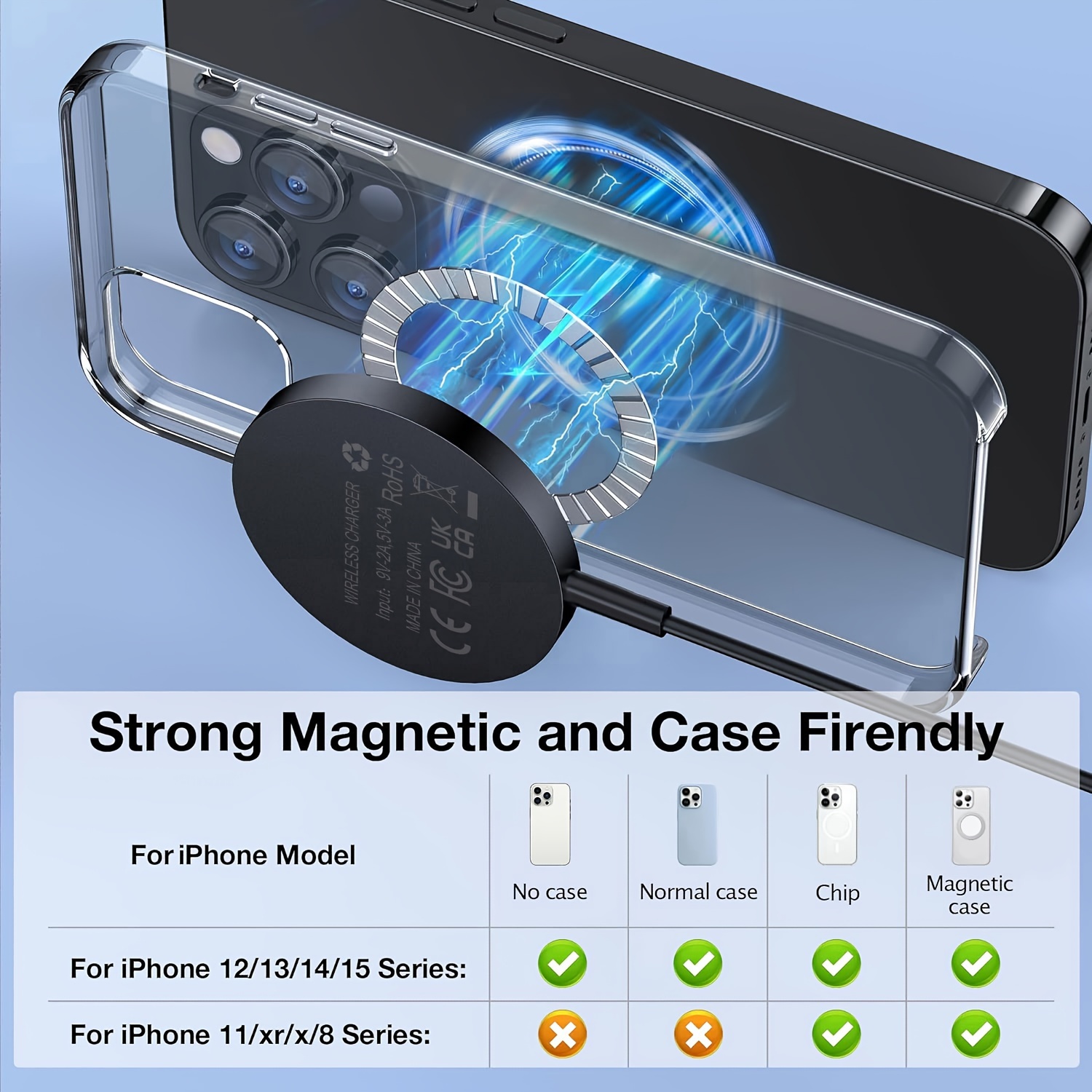 magnetic wireless charger 16/16 pro/16 plus/16 pro Temu Poland